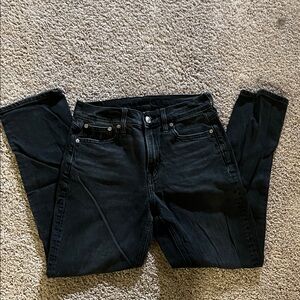 american eagle straight leg black jeans